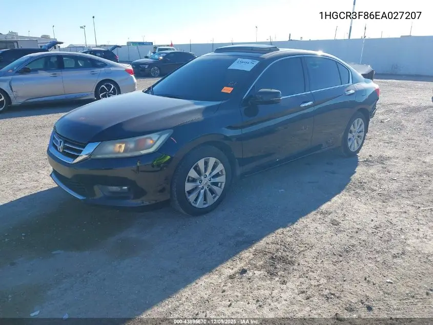 1HGCR3F86EA027207 2014 Honda Accord Ex-L V-6