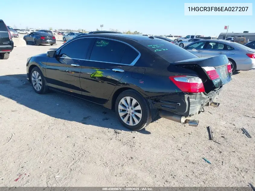 1HGCR3F86EA027207 2014 Honda Accord Ex-L V-6