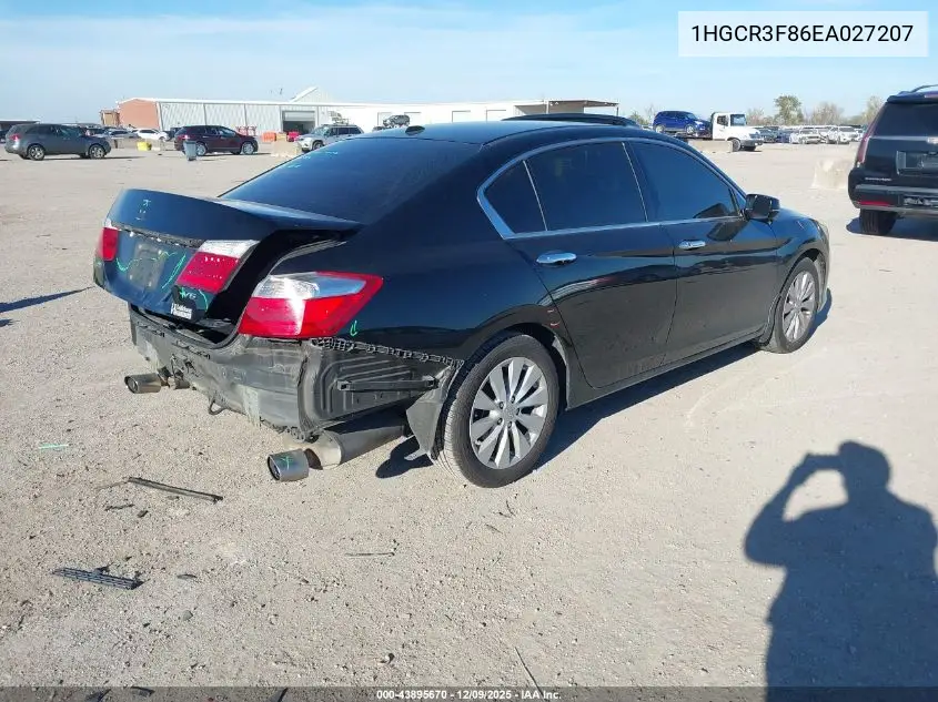 1HGCR3F86EA027207 2014 Honda Accord Ex-L V-6