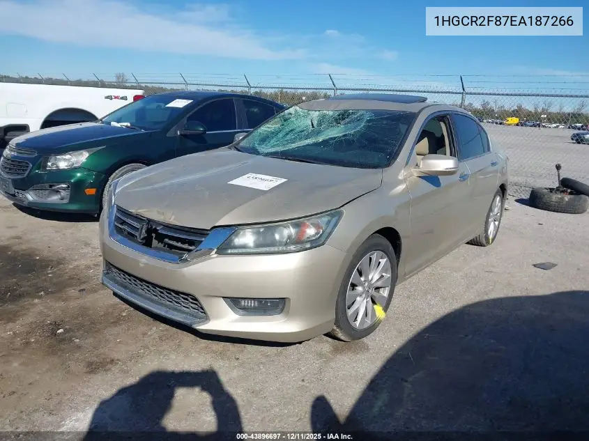 1HGCR2F87EA187266 2014 Honda Accord Ex-L