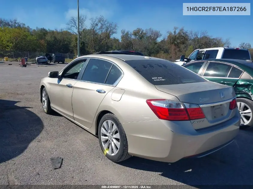 1HGCR2F87EA187266 2014 Honda Accord Ex-L
