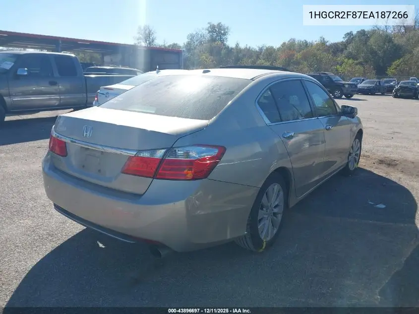 1HGCR2F87EA187266 2014 Honda Accord Ex-L