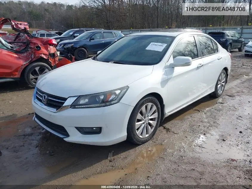 1HGCR2F89EA048708 2014 Honda Accord Ex-L