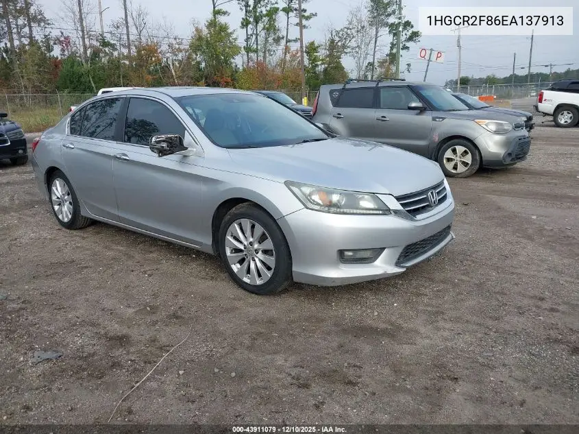 1HGCR2F86EA137913 2014 Honda Accord Ex-L