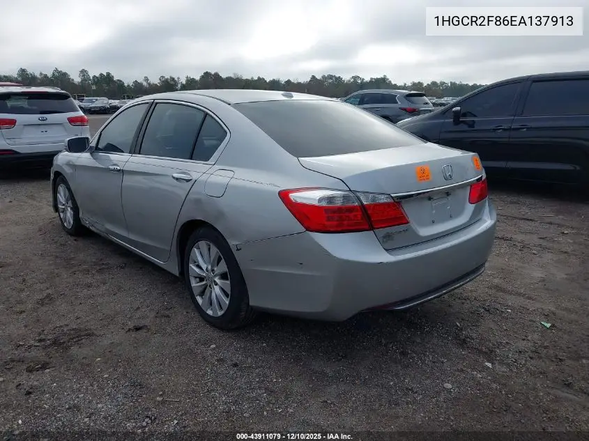 1HGCR2F86EA137913 2014 Honda Accord Ex-L