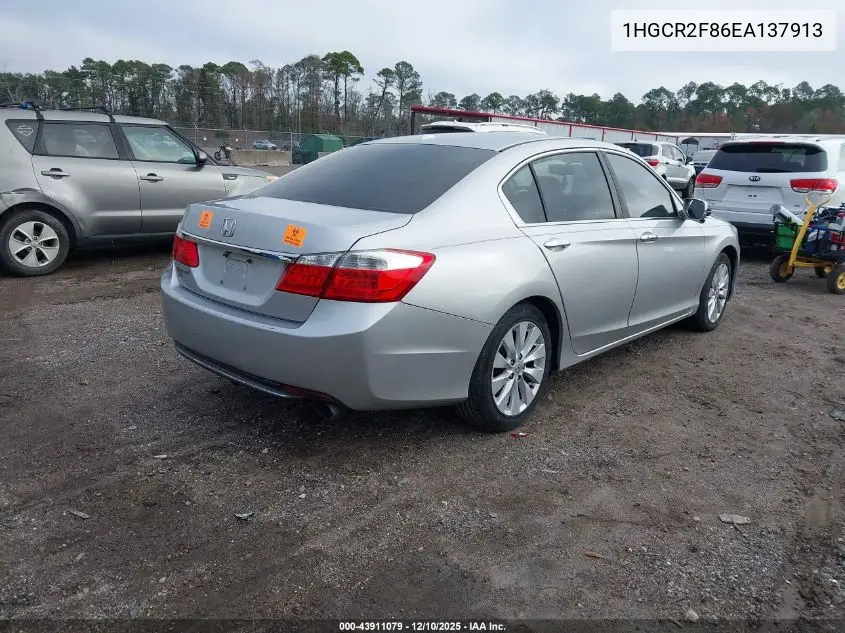 1HGCR2F86EA137913 2014 Honda Accord Ex-L
