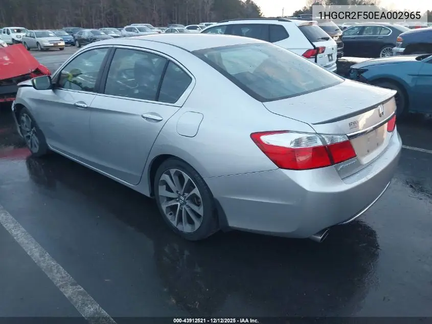 1HGCR2F50EA002965 2014 Honda Accord Sport