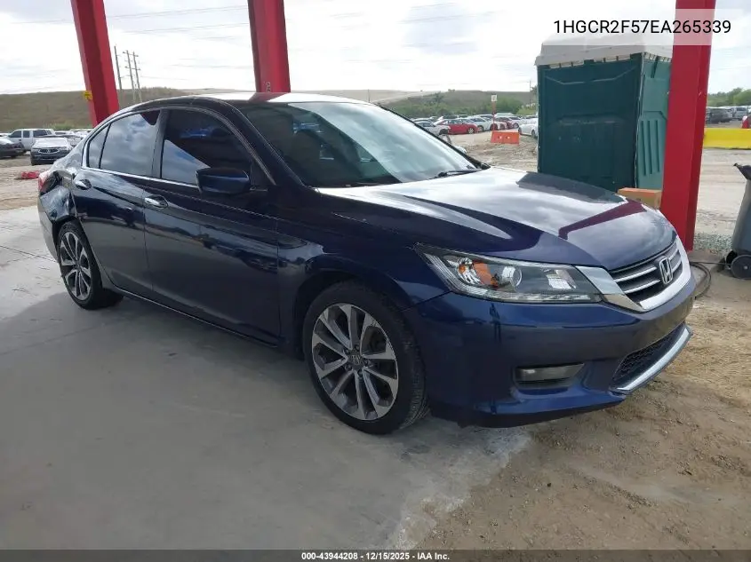 1HGCR2F57EA265339 2014 Honda Accord Sport