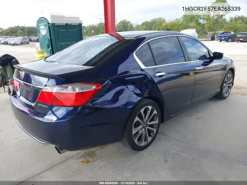 1HGCR2F57EA265339 2014 Honda Accord Sport