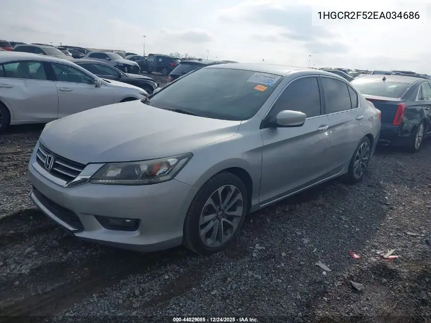 1HGCR2F52EA034686 2014 Honda Accord Sport