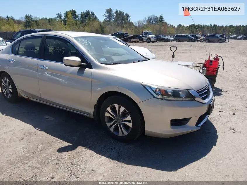1HGCR2F31EA063627 2014 Honda Accord Lx