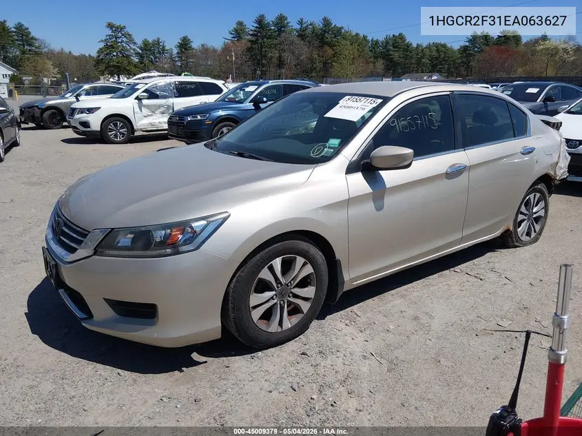 1HGCR2F31EA063627 2014 Honda Accord Lx