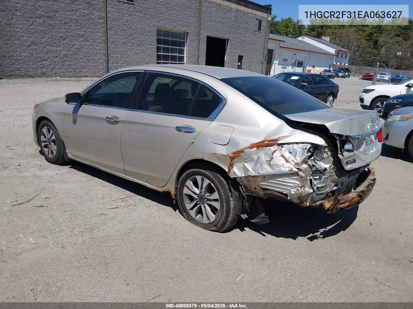 1HGCR2F31EA063627 2014 Honda Accord Lx