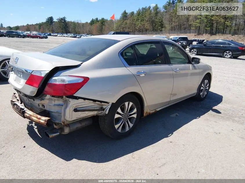 1HGCR2F31EA063627 2014 Honda Accord Lx