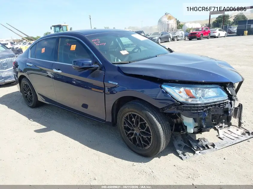1HGCR6F71EA006886 2014 Honda Accord Hybrid Touring