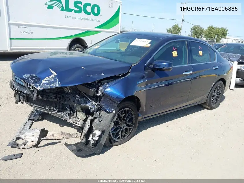 1HGCR6F71EA006886 2014 Honda Accord Hybrid Touring