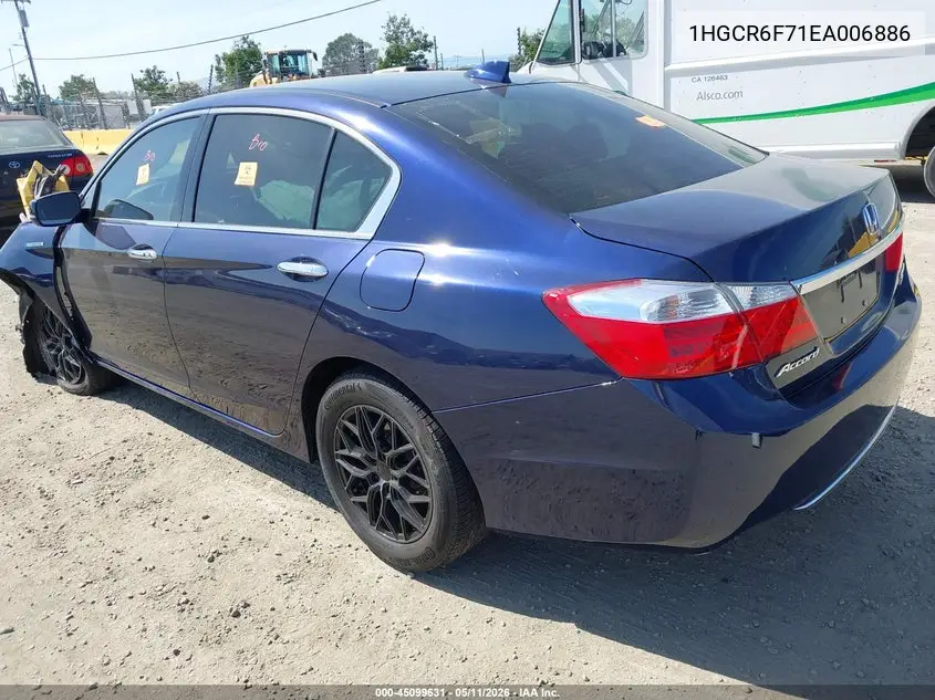 1HGCR6F71EA006886 2014 Honda Accord Hybrid Touring