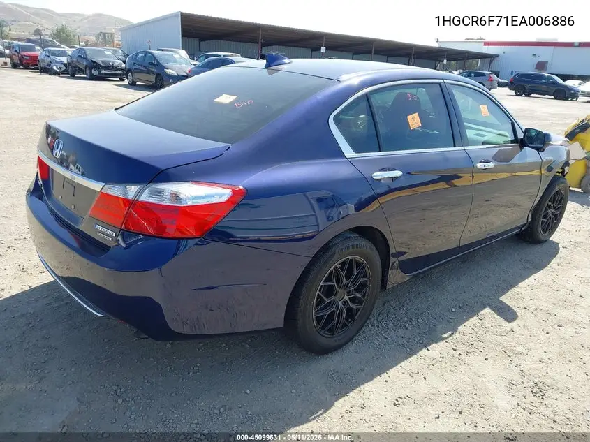 1HGCR6F71EA006886 2014 Honda Accord Hybrid Touring