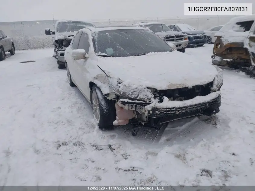 1HGCR2F80FA807831 2015 Honda Accord Ex-L