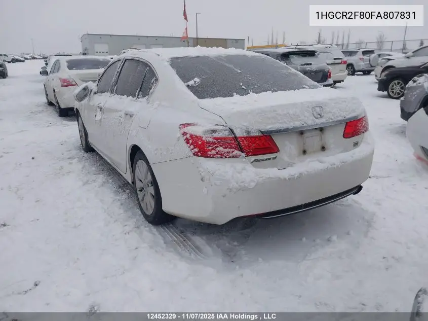 1HGCR2F80FA807831 2015 Honda Accord Ex-L