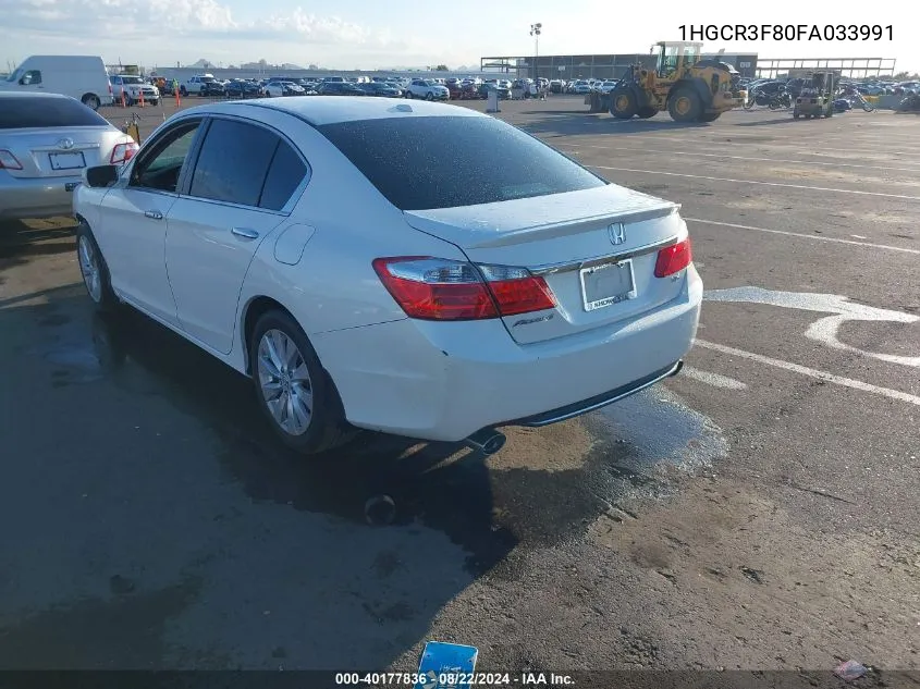 1HGCR3F80FA033991 2015 Honda Accord Ex-L V-6