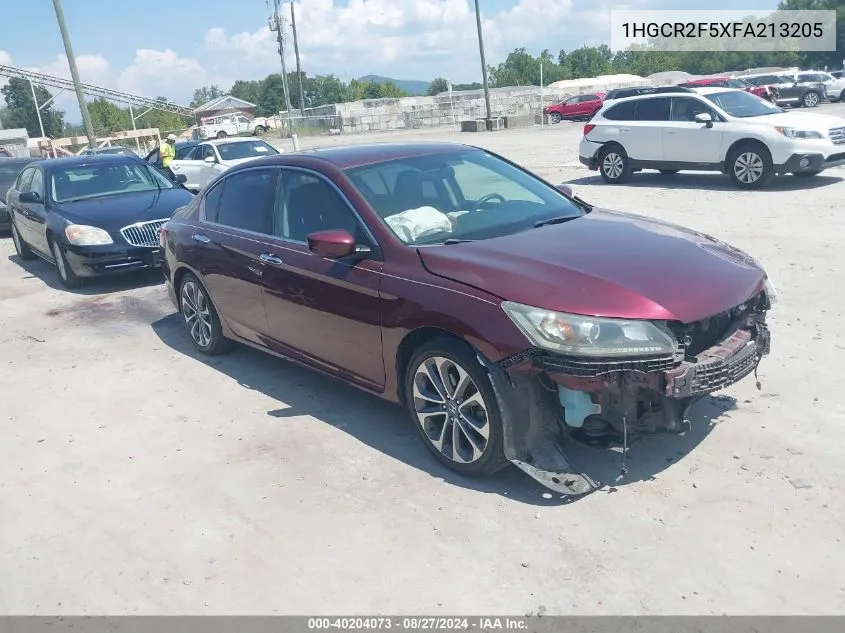 2015 Honda Accord Sport VIN: 1HGCR2F5XFA213205 Lot: 40204073