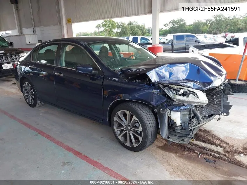 1HGCR2F55FA241591 2015 Honda Accord Sport