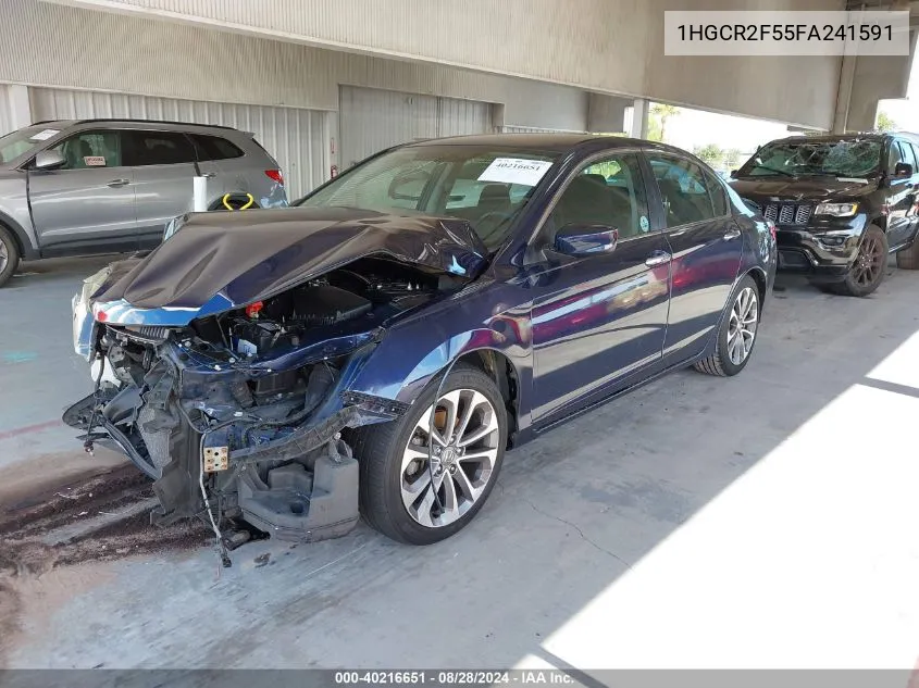 1HGCR2F55FA241591 2015 Honda Accord Sport