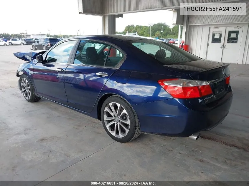 1HGCR2F55FA241591 2015 Honda Accord Sport