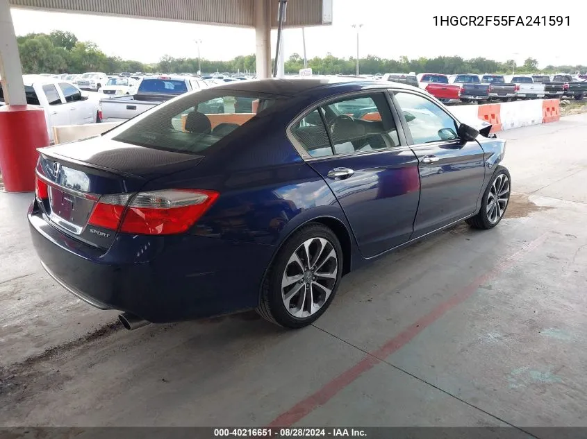 1HGCR2F55FA241591 2015 Honda Accord Sport