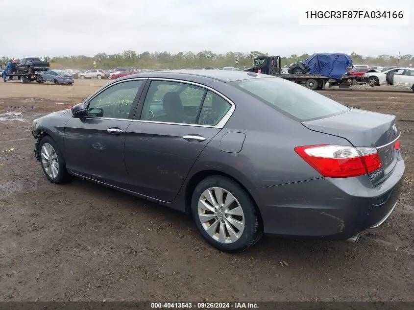 2015 Honda Accord Ex-L V-6 VIN: 1HGCR3F87FA034166 Lot: 40413543