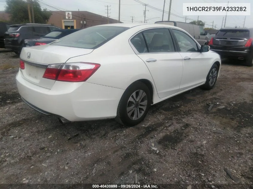 2015 Honda Accord Lx VIN: 1HGCR2F39FA233282 Lot: 40430898