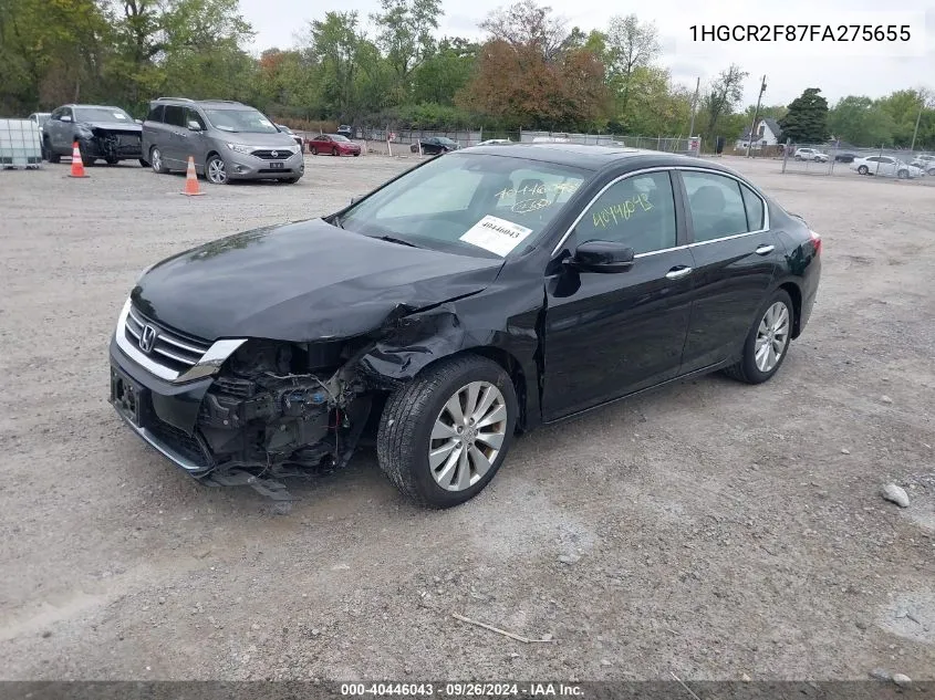 2015 Honda Accord Ex-L VIN: 1HGCR2F87FA275655 Lot: 40446043