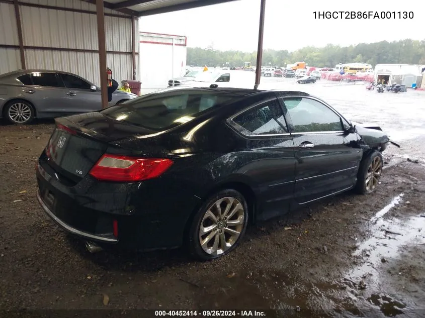 2015 Honda Accord Ex-L V-6 VIN: 1HGCT2B86FA001130 Lot: 40452414