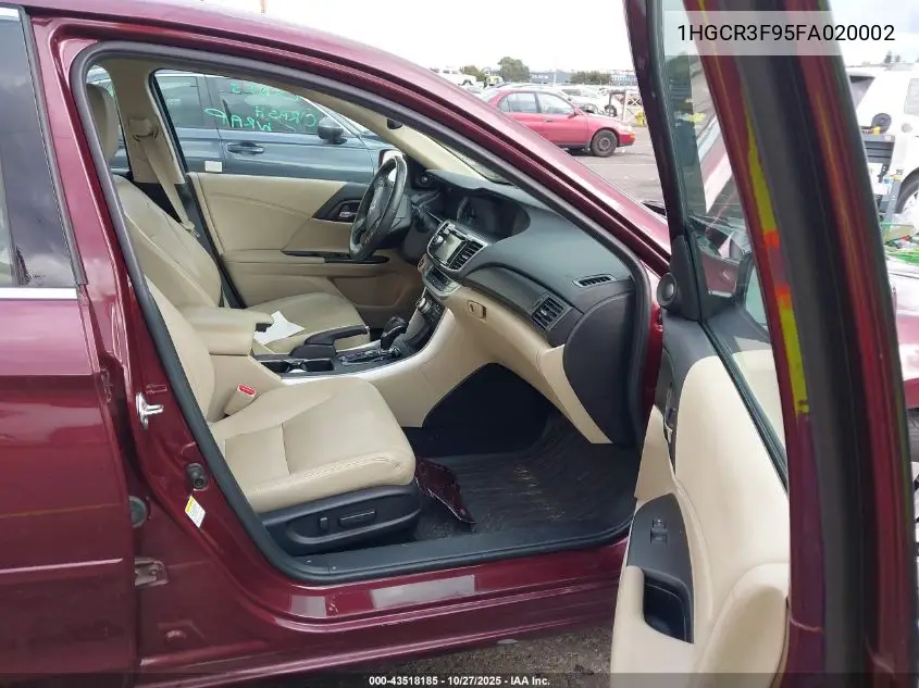 1HGCR3F95FA020002 2015 Honda Accord Touring