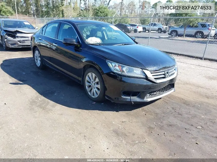 1HGCR2F8XFA274533 2015 Honda Accord Ex-L