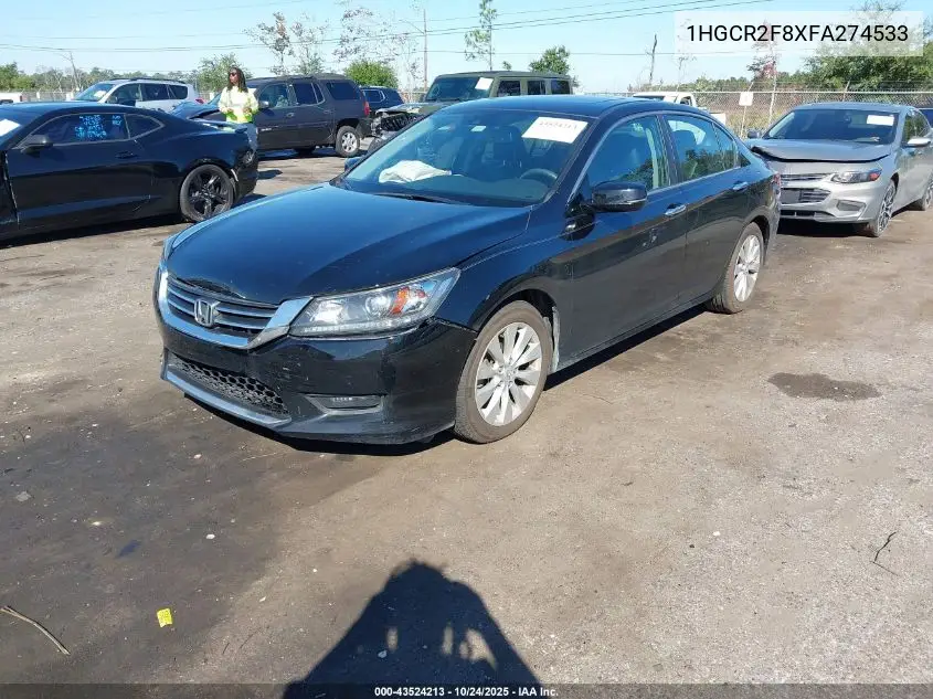 1HGCR2F8XFA274533 2015 Honda Accord Ex-L