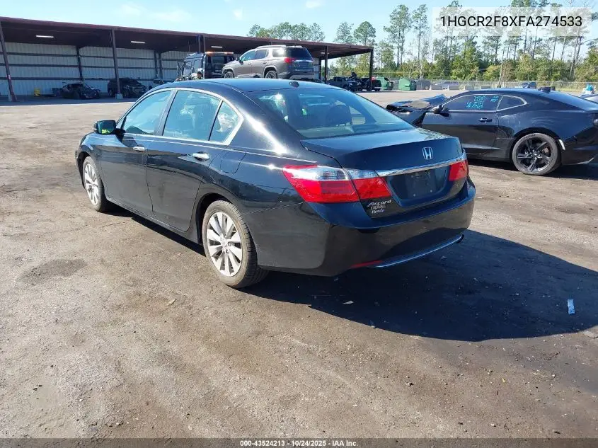 1HGCR2F8XFA274533 2015 Honda Accord Ex-L