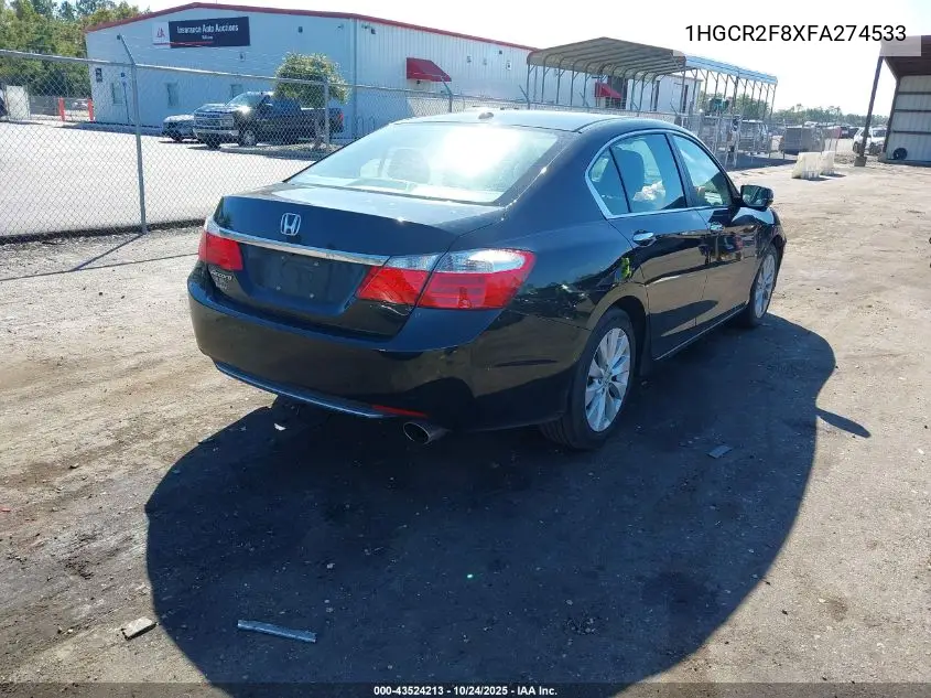 1HGCR2F8XFA274533 2015 Honda Accord Ex-L