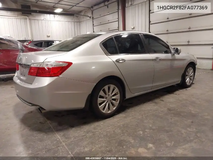 1HGCR2F82FA077369 2015 Honda Accord Ex-L