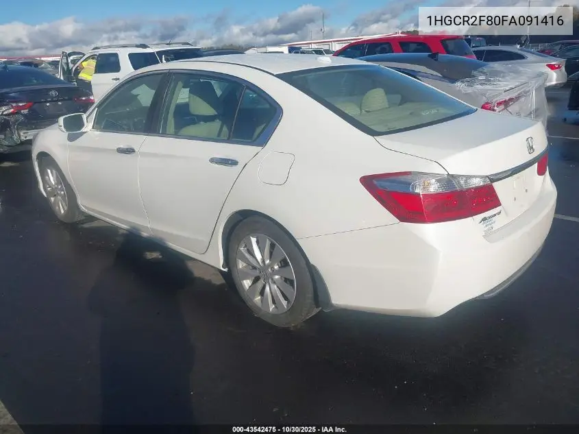 1HGCR2F80FA091416 2015 Honda Accord Ex-L