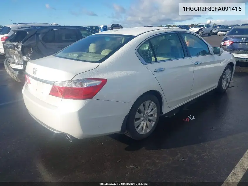 1HGCR2F80FA091416 2015 Honda Accord Ex-L