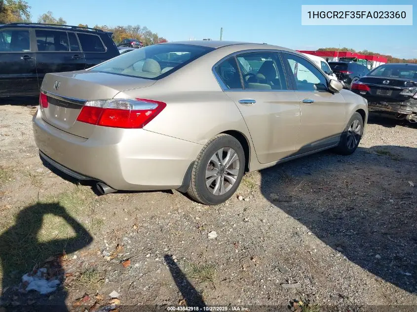 1HGCR2F35FA023360 2015 Honda Accord Lx