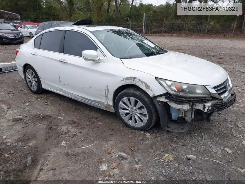 1HGCR2F83FA110329 2015 Honda Accord Ex-L
