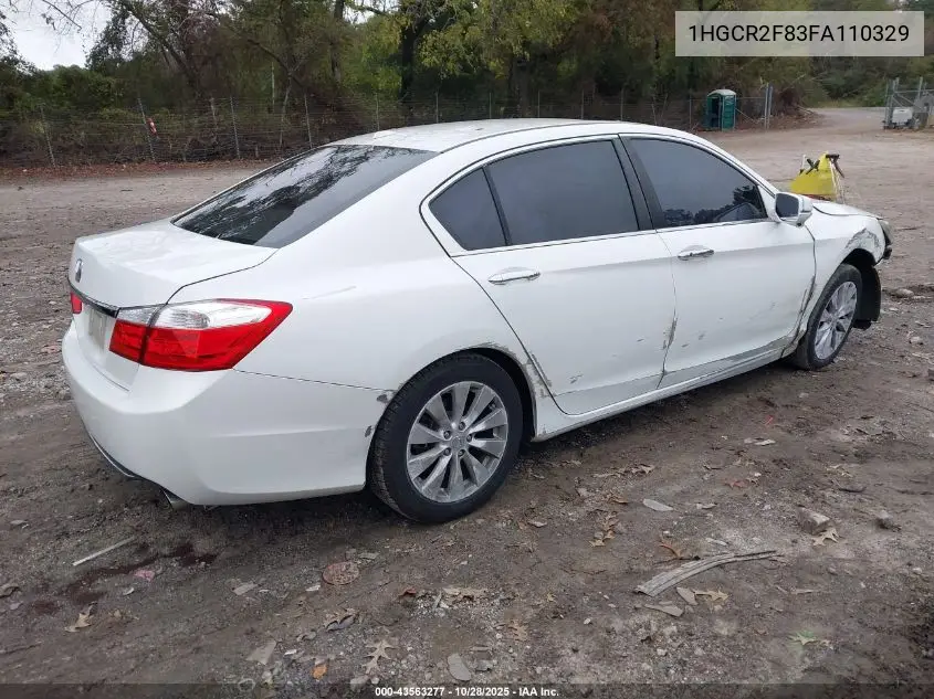 1HGCR2F83FA110329 2015 Honda Accord Ex-L