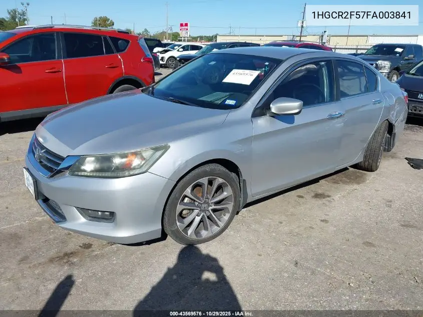 1HGCR2F57FA003841 2015 Honda Accord Sport