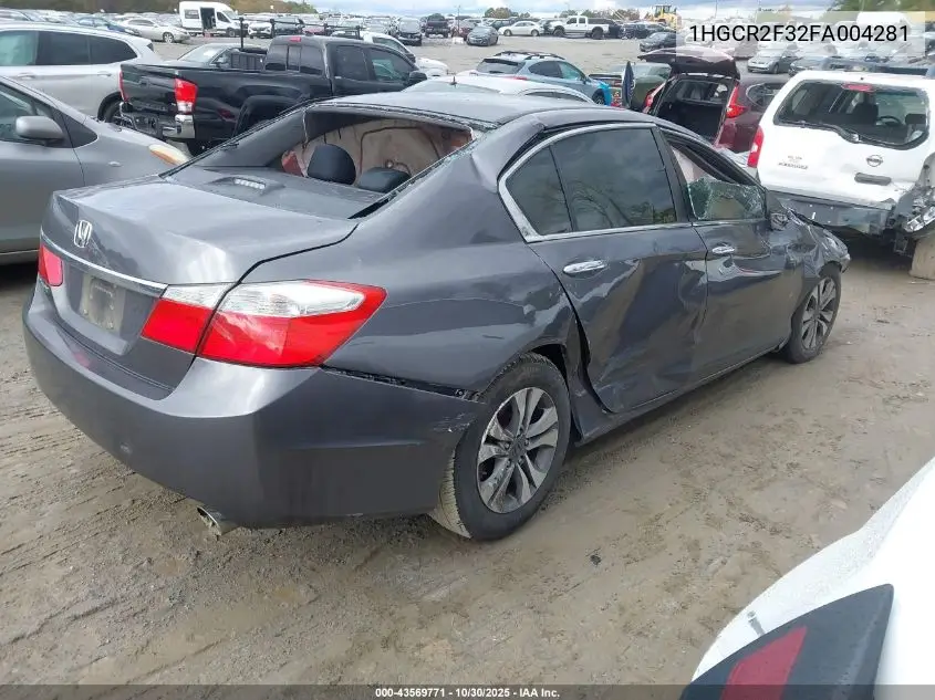 1HGCR2F32FA004281 2015 Honda Accord Lx