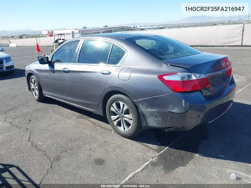 1HGCR2F35FA216947 2015 Honda Accord Lx