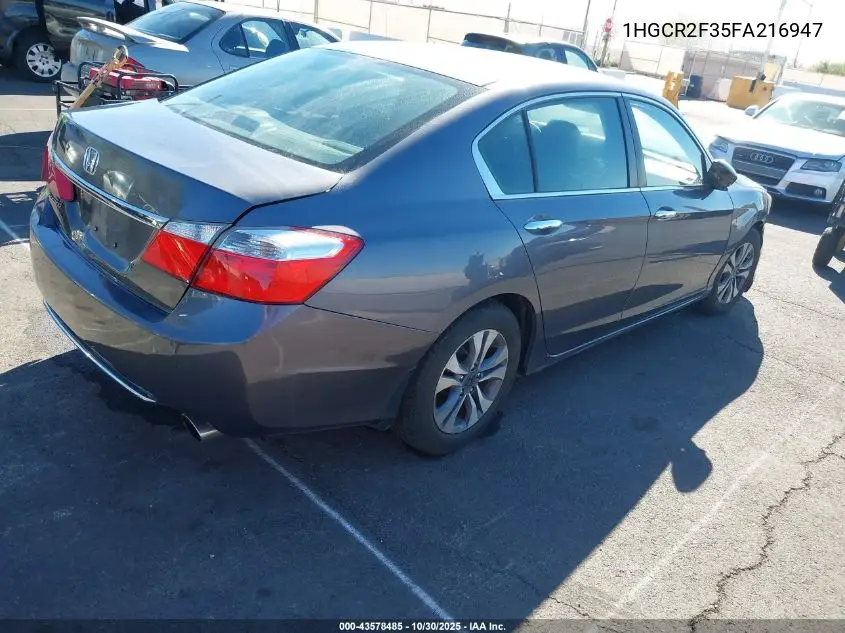 1HGCR2F35FA216947 2015 Honda Accord Lx