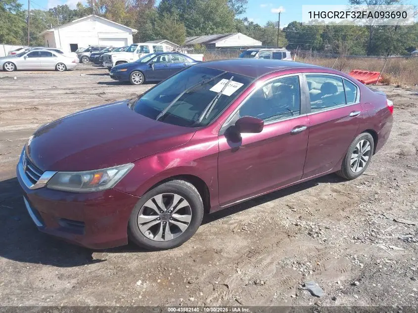 1HGCR2F32FA093690 2015 Honda Accord Lx